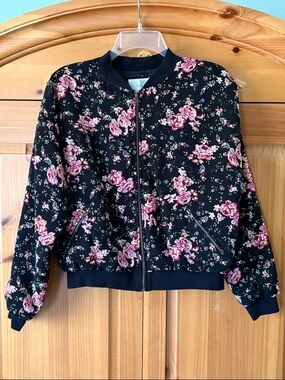🌟HP🌟Forever 21 Floral Bomber Jacket